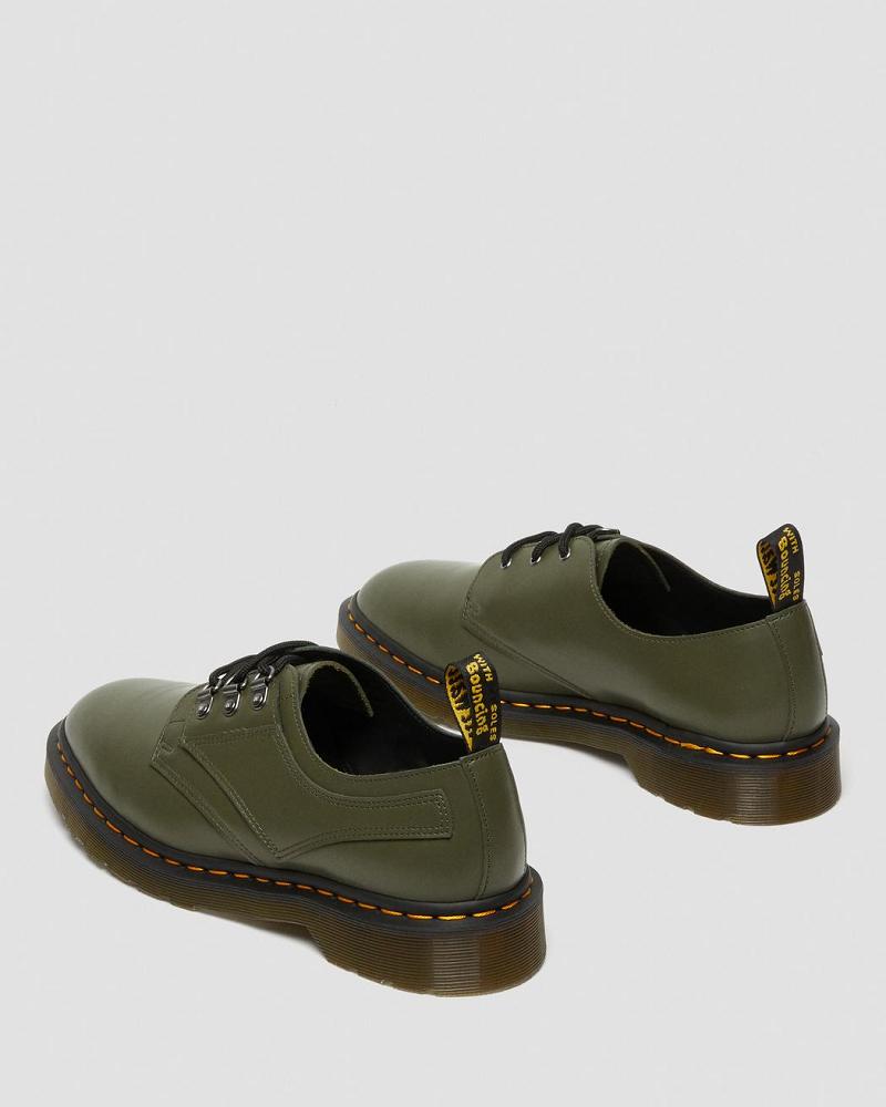 Dr Martens 1461 Verso Smooth Læder Oxford Sko Dame Grøn | DK 376QMA